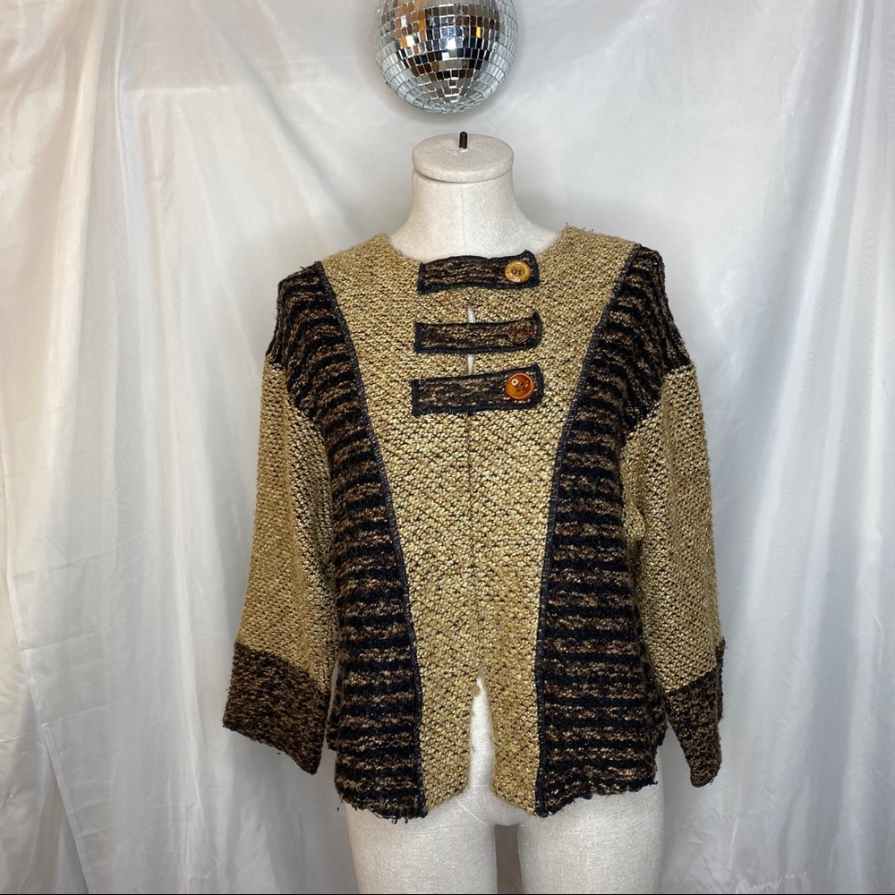 Phyllis Maxx Lagenlook Knit Boucle Cardigan Jacket